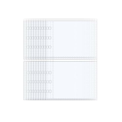 40 Sheets A6 Binder Sleeves Clear Page Protectors 3.4''x3'' 2 Pockets Plastic Photo Album Refill for 6 Ring Binder Cards Cash Photocards - size: A6 3.4''x3'' 2 Pockets