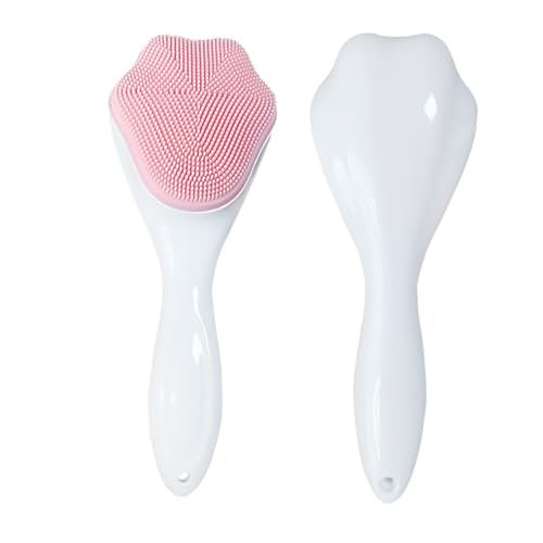 Cat Paw Silicone Face Scrubber Mannual Facial Deep Cleaning Brush Makeup Removal Blackhead Pore Exfoliating Tool - color: Pink