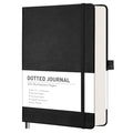 RETTACY Dotted Journal Notebook, 320 Numbered Pages, A5 (5.7'' × 8.3'') - color: Black
