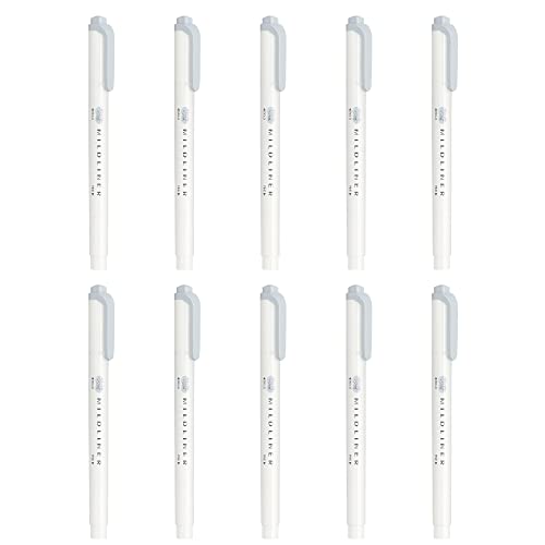 Zebra B-WKT7-MCGR Highlighter, Mild Cool Grey, 10 Count - color: gray, (cool gray), size: 1 Count (Pack of 10)