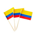 mflagperft Colombia Toothpick Flags 100 Pack, Mini Colombian Flag Picks - color: Colombia