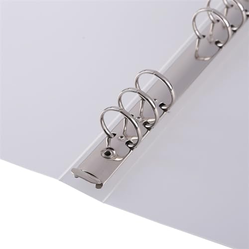 Briartw 3 Pcs A5 6 Ring Binder for Home Office School Supply,1'' Round-Ring Storage Book Binder,Storage Folder,Holds Up to 8x5.7 for Paper,Documents and Page Protectors Pockets