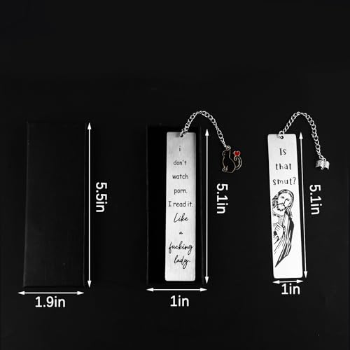 2Pcs Funny Smutty Jesus Bookmark Gifts for Men & Women - Metal Book Mark, Stainless Steel, Unique Friend & Coworker Gifts - style: Ac-funny jesus