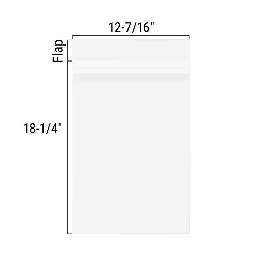 Golden State Art 12x18 Inch Crystal Sealed Clear Plastic Sleeves,100 Pack - size: 12-7/16 x 18-1/4