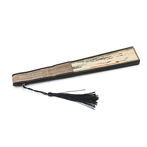 Folding Hand Fan for Women - Foldable Chinese Japanese Vintage Bamboo Silk Fan - with Tassel and Pouch, Perfect for Decoration, Dance, Wedding,Party,Gifting（Colorful Butterflies） - color: Colorful Butterflies