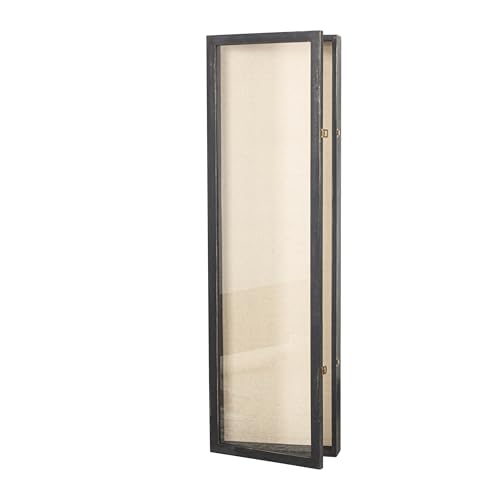 Freezing point Shadow Box Frame 14x47 Flower Shadow Box Pin Display Case Cabinet Picture Frame with Linen Back Memorabilia Awards Medals Badge Bouquet Wedding Memory Box for Keepsakes Long Black - color: Black, size: 14×47