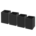 NIUBEE Black Acrylic Pen Holder 4 Pack, Desktop Pencil Cup Stationery Organizer for Office Desk Accessory - color: Black