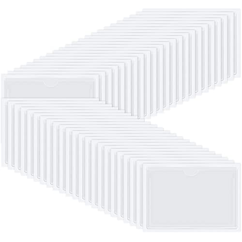 Chinco 30 Pcs Self Adhesive Clear Index Card Pockets,5 x 7 Inches - size: 5 x 7 Inches