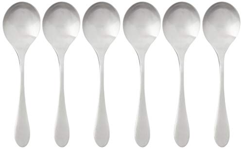 Knork Original Bouillon Stainless Steel Soup, Specialty Spoons, (Pack of 6) - color: matte