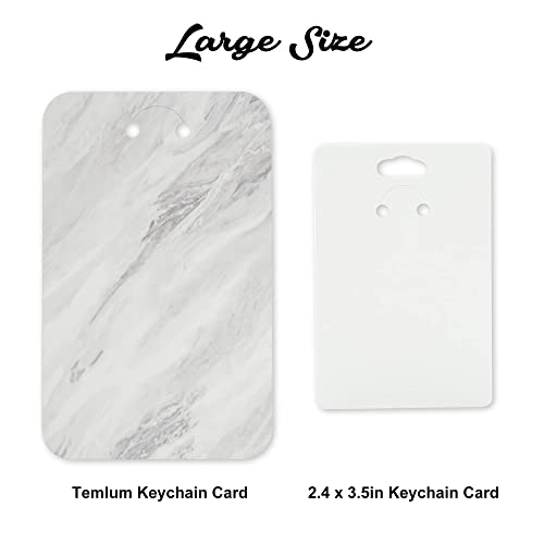 Temlum 3''x4.7'' Keychain Display Cards with Self-Sealing Bags, Marble 100p - color: Marble