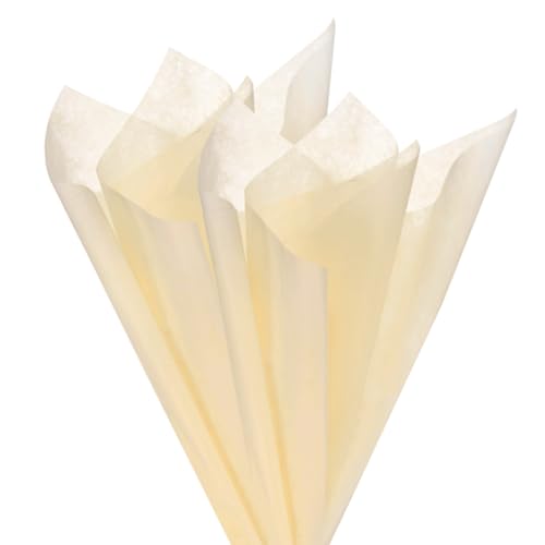 M METERXITY 38-Sheet Korean Cotton Wrapping Flower Paper, 11.8 Inch Waterproof Floral Wrapping Cotton Paper for Bouquets/Gift Packaging [Beige] - color: Beige