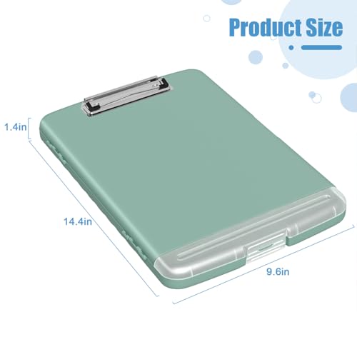 Hongri Clipboard with Storage with Pencil Case, 8.5 x 11 Storage Clip Board - color: Dark Green