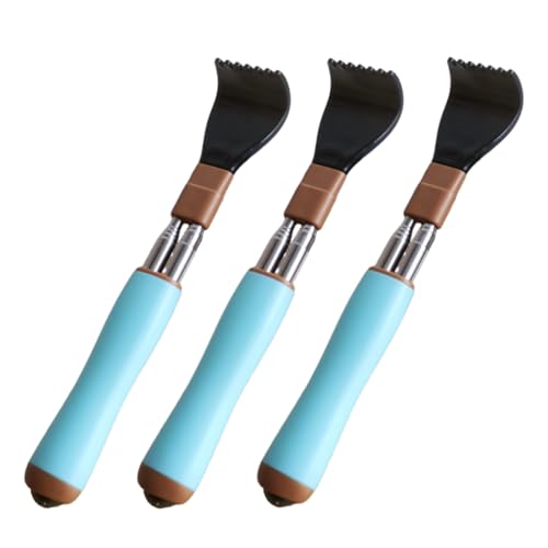 Portable Extendable Double-Pole Back Scratcher（8.3-21.3in），Hand Massager for Scratching Itches, Strong and Sturdy,Good Practical and Novel Gifts for Friends and Family. (Blue, 3 Pack) - color: Blue, size: 3 Pack