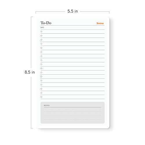 Notsu To Do List Notepad 2pk Daily Desk To Do List 50 Sheets, 5.5” x 8.5” - size: 5.5" x 8.5", style: To-Do