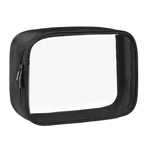 Moyad TSA Approved Toiletry Bag Clear Quart Size Travel Bags Makeup Bag - color: Black, size: 1 Pack
