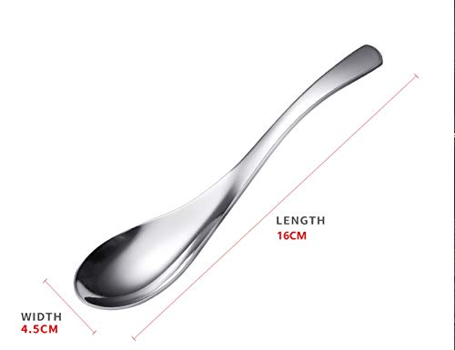 Soup Spoons,Stainless Steel Short Handle Spoons, Classic And Durable Soup Spoon, Set of 5. - size: M