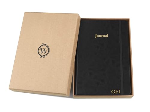 Wykeham's Executive 2026 Undated Daily Journal Planner – Customization Available (Personalized Black, 8.5"×5.5") - color: Personalized Black