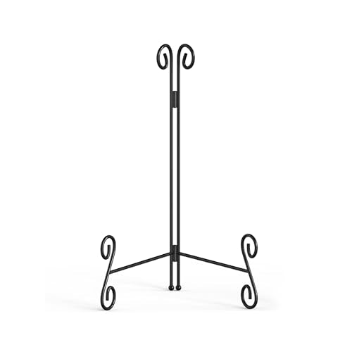 Easel Stand, 12 Inch Plate Stand, 1 Pack Metal Plate Holder for Display, Iron Plate Stands for Picture Frame Record Album Collectibles - size: 12 Inch - 1Pack
