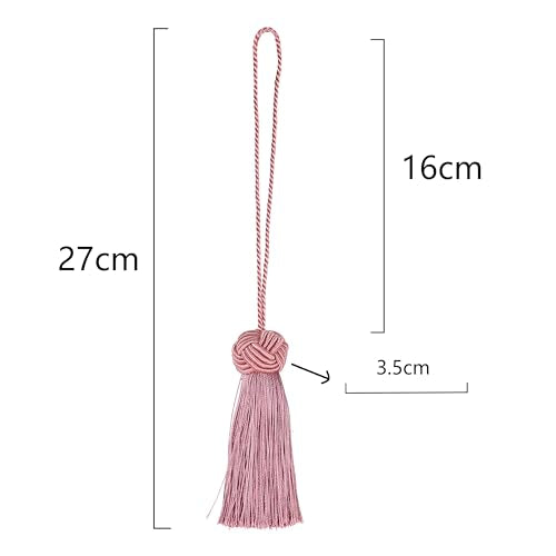 BEL AVENIR 8 Pcs Elegant Polyester Key Tassel Colorful Craft Tassels Charms - color: Rubber Pink-new