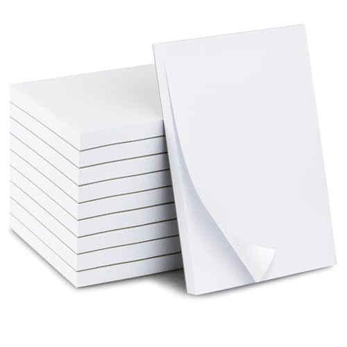 KitchenDine 10 Pack Note Pads 4x6 | 100 Sheets Per Memo Pad | Server Note Pads | Scratch Pads for Writing | White Blank Notepads in Bulk | Small Notepad | Paper Pads for To Do Grocery List - size: 4 x 6