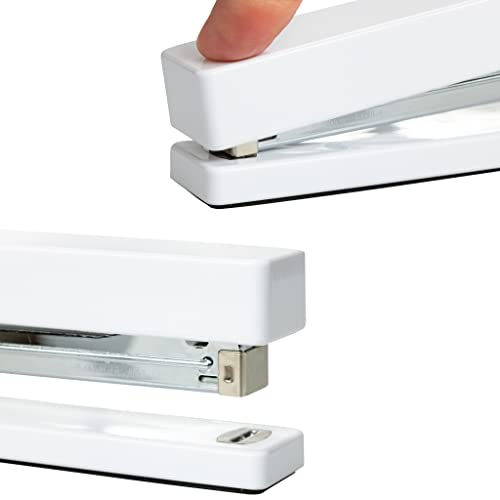 JAM PAPER Modern Desk Stapler - White - Sold Individually - color: White, size: Pack of 1