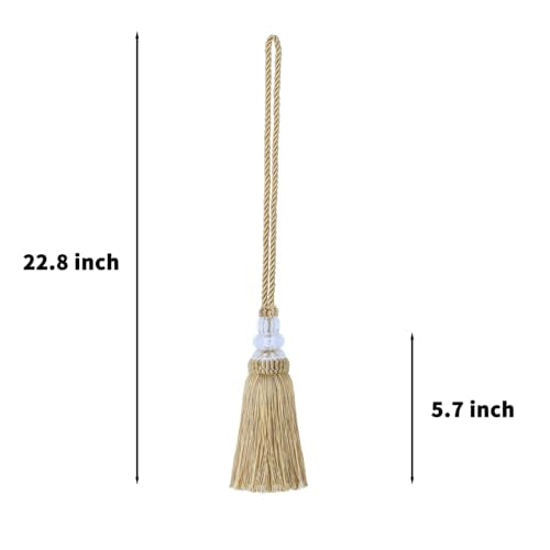 6 Pack Curtain Tiebacks with Tassel, Gold - color: Gold, size: 6