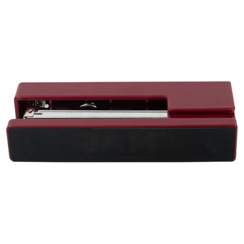 JAM PAPER Modern Desk Stapler - Burgundy - Sold Individually - color: Burgundy, size: Pack of 1
