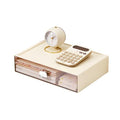 Desktop Storage Drawers, Plastic Countertop Printer Paper Organizer - color: 1 Large Drawer, Cream