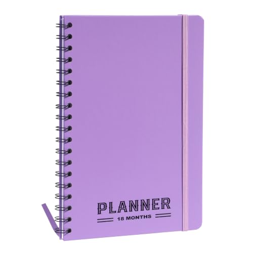 Nextnoid B5 18-Month Undated Monthly Planner, Hardcover, Purple - color: Purple, style: a-Monthly Undated