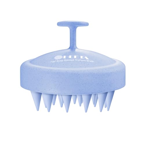 HEETA Scalp Massager Hair Growth Scrubber for Dandruff Removal Hair Care - color: New Blue