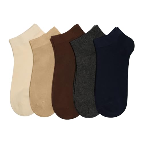 SERISIMPLE Women Viscose Bamboo Ankle Socks Low Cut Thin Sock Lightweight Pastal Color Soft Sock 5 Pairs - color: Assorted7, size: Small