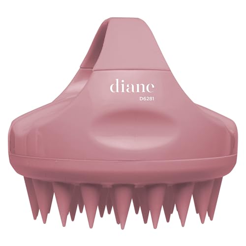 Diane Scalp Massage and Shampoo Brush with Soft Silicone Bristles, Exfoliates and Cleanses Scalp, Promotes Scalp Circulation, Evenly Distributes Hair Oil, Clear - style: Women’s