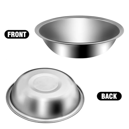 10Pcs Small Stainless Steel Bowls, 6 1/2" Wide Kitchen Metal Bowl with Flat Base, 3/4" Quart Prep Bowls for Meal Prep Cooking Serving Baking - size: 6.3" Width