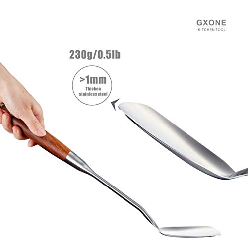Chinese Wok Spatula, 304 Stainless Steel,with Wooden Handle, 15.7 Inch - style: Wok Spatula-wood handle