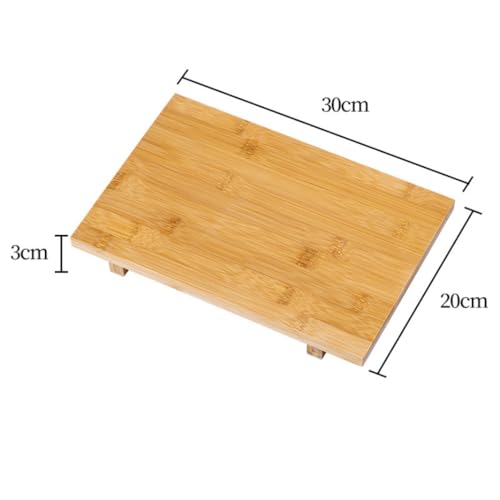 Bamboo Sushi Plate Japanese Style Sushi Serving Tray, Wooden Sushi Board & Sashimi Platter – Natural Eco-Friendly Bamboo Tableware for Sushi Rolls, Nigiri & Appetizers (11.81" × 7.87", Count, 2) - size: 11.81" × 7.87"