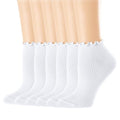 Mcool Mary Womens Ankle Ruffle Socks 6 Pack - color: White, size: 5-9
