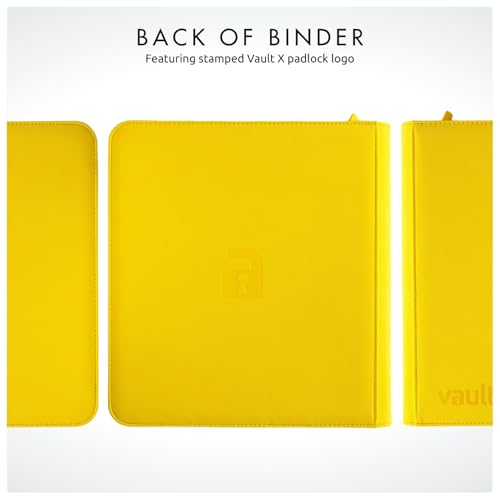 Vault X 12 Pocket Zip Trading Card Binder 480 Cards Exo-Tec (Yellow) - color: Yellow, size: 12 Pocket