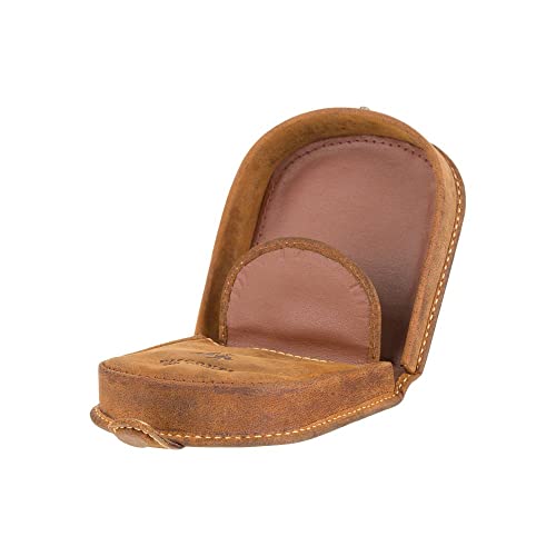 Visconti TRY-5 Smooth Soft Leather Coin Purse Pouch Tray/Money Change Holder (Tan) - color: Tan