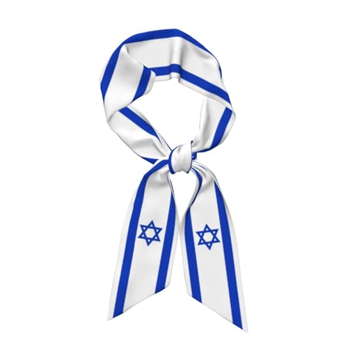 Flag Head Scarf For Women Long Neck Scarves Hairband Waistband Purse Bag Scarf - color: Israel
