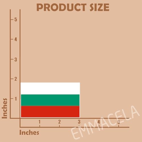 (3PCS) Bulgaria Flag stickers, Countries Flag Stickers - Waterproof Vinyl Decals For Laptops, Tumblers, Water Bottles, Books, Scrapbooks, Size 3 x 1.8 - color: Bulgaria