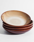 Pokini 8.75'' Ceramic Pasta Bowls Set of 4, Salad Bowls Pasta Serving Bowls - color: Brown and Yellow, size: Set of 4