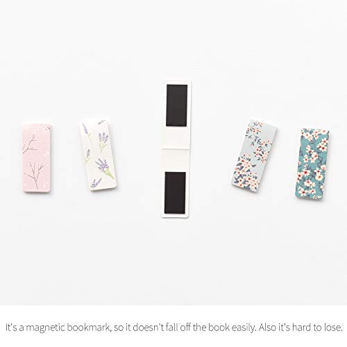 Monolike Magnetic Bookmarks Floral, Set of 5 - color: Floral