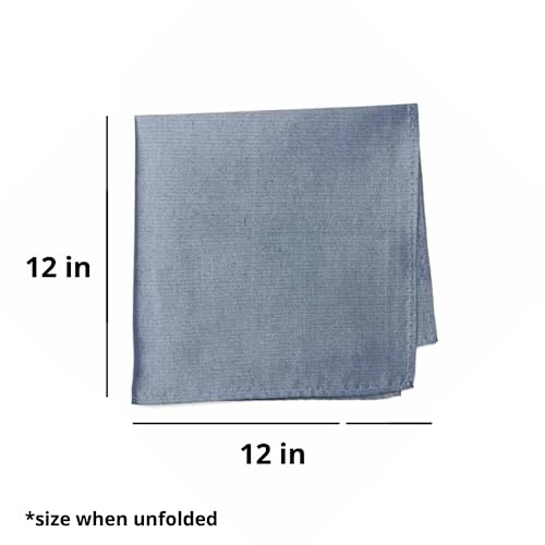 tiemart Regent Morris Neckwear Silk/Linen Pocket Square - color: Dark Blue Regency