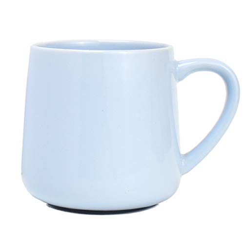 Bosmarlin Large Glossy Ceramic Coffee Mug, Tea Cup for Office and Home, 18 oz, Suitable for Dishwasher and Microwave(Blue, 1) - color: Blue