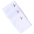 Monogrammed Handkerchiefs for Men 3-Pack Cotton, White Hankies - color: V