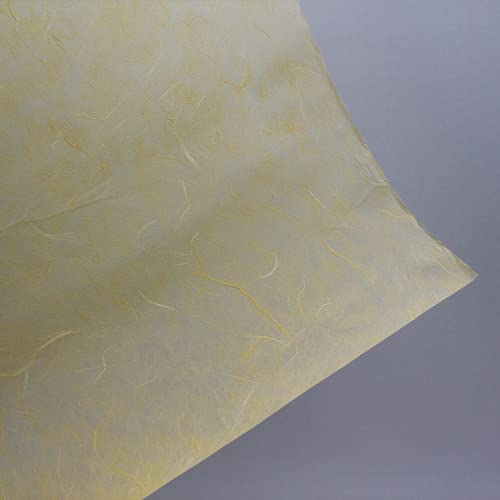 Korean Traditional Mulberry Paper, Colored Hanji Paper Roll, Natural Fiber Texture, Unyong (Orange, 10.4" x 787.4") - color: Orange, size: 10.4" x 787.4"