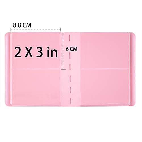 Ablus 64 Pockets Mini Photo Album for Fujifilm Instax Mini 7s 8 8+ 9 25 26 50s 70 90 Instant Camera & Name Card (Pink) - color: Pink