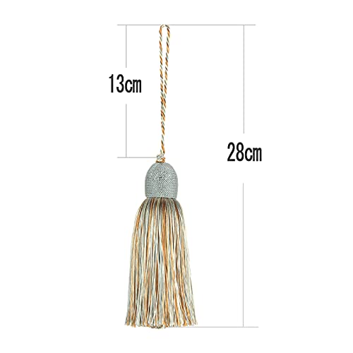 2Pcs Key Tassel with Loop DIY Handmade Craft Accessories - color: Mix Blue
