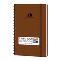 Nextnoid A5 Lined Spiral Notebook - 170 Pages, College Ruled, Brown - color: m-Brown