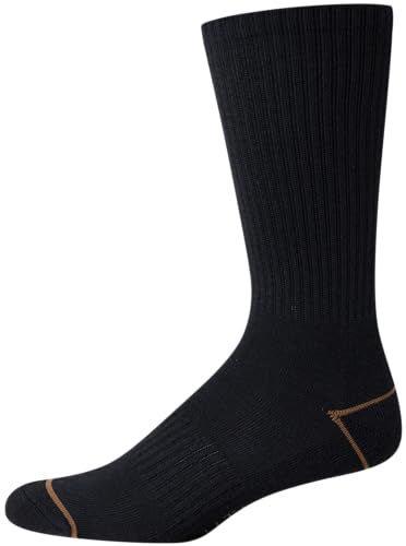 Nautica Mens Crew Socks 5 Pack Moisture Wicking Athletic Work & Dress Socks - color: Brown/Khaki